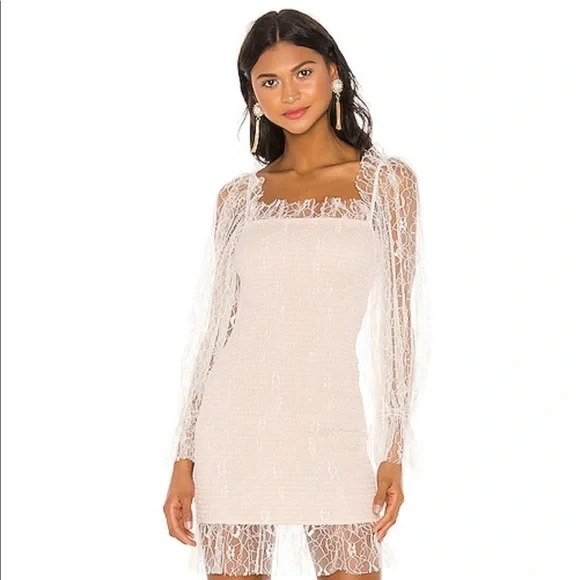 Alice Mccall Dresses | Nwot Alice Mccall Mini Dress With Sheer Lace Sleeves | Color: Pink/White | Size: 0 | Sm4392a's Closet Alice Mccall Dresses | Nwot Alice Mccall Mini Dress With Sheer Lace Sleeves | Color: Pink/White | Size: 0 | Sm4392a's Closet